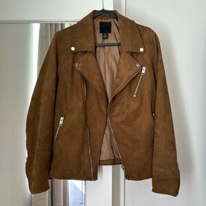 Brown suede Biker Jacket H&M